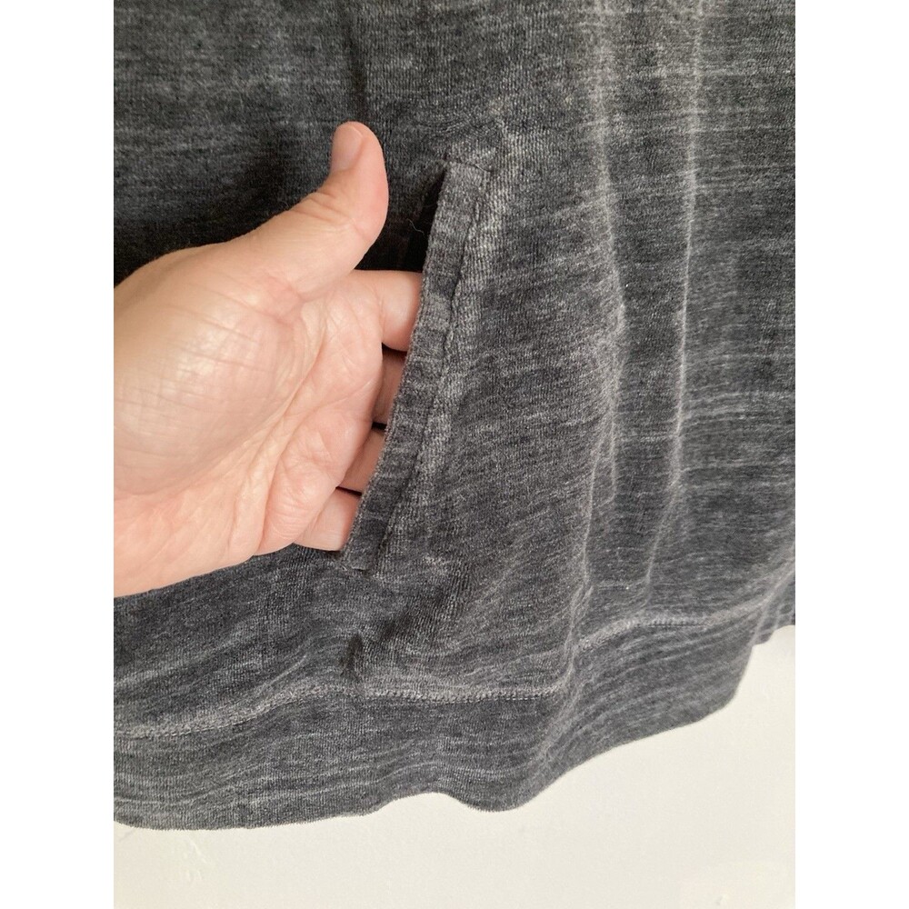 LOFT Ann Taylor Bundle of Tops LARGE Velour Cowl Neck & Open Knit Sweater Gray - Picture 4 of 16